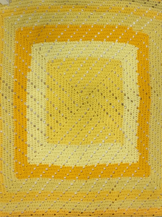 Handmade Other - Handmade Sunny Yellow Crochet Throw Blanket